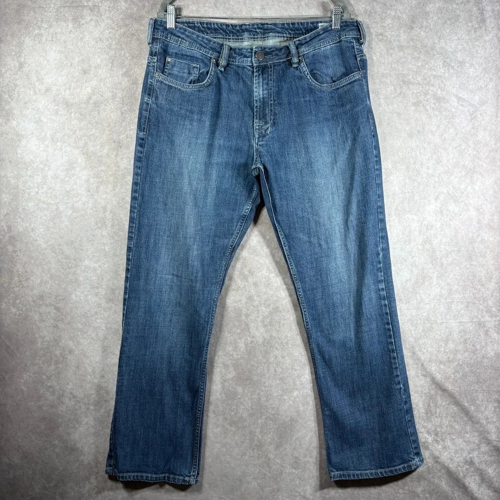 Buffalo David Bitton Jeans Mens Size 36X30 Blue Denim Driven-X Basic Straight